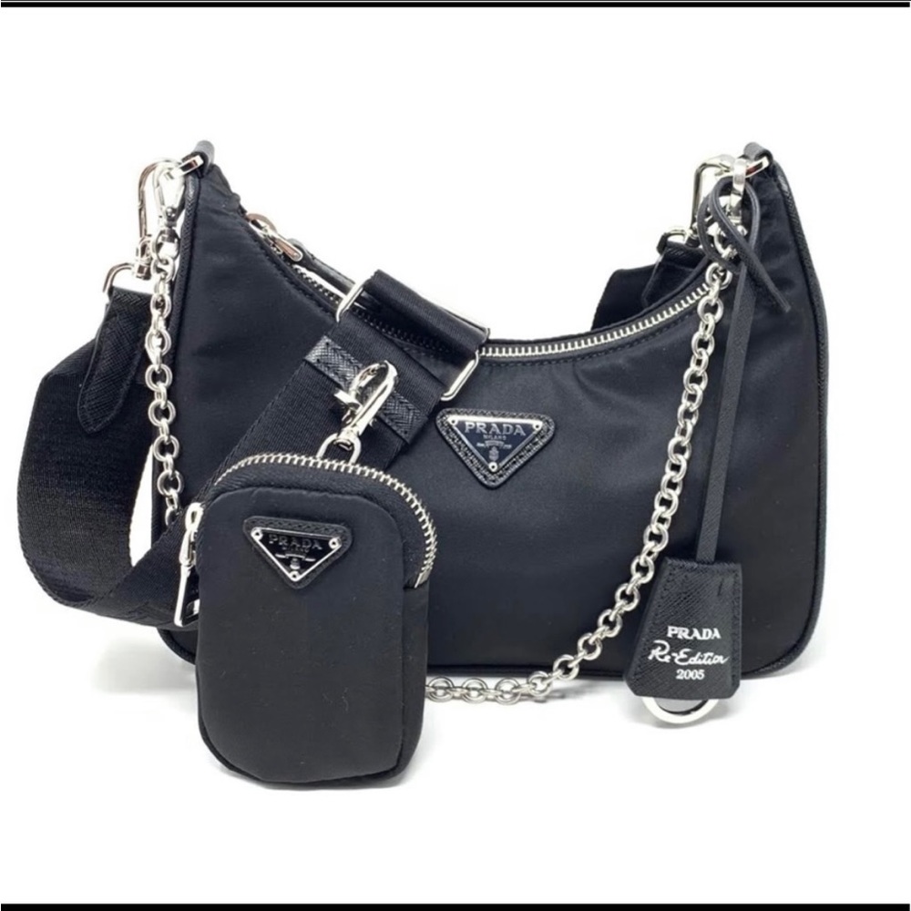 PRADA black re-edition 2005 re-nylon bag